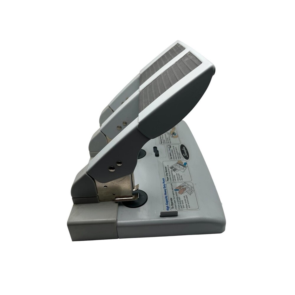 Swingline 75 Sheet Heavy Duty 3 Hole Punch Adjustable 9/32 Gray Office TESTED - Picture 2 of 7